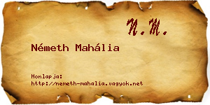 Németh Mahália névjegykártya